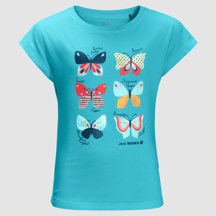 Jack Wolfskin Kids Butterflygirls T-shirt Blue 962347DQR